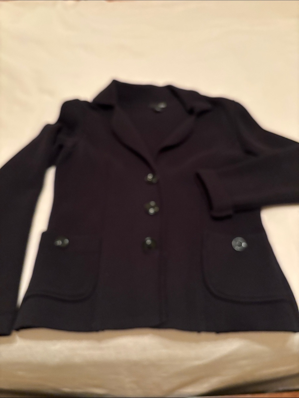 H&M Black Ribbed Knit Sweater jacket